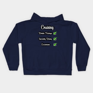 Cruise checklist fun design Kids Hoodie